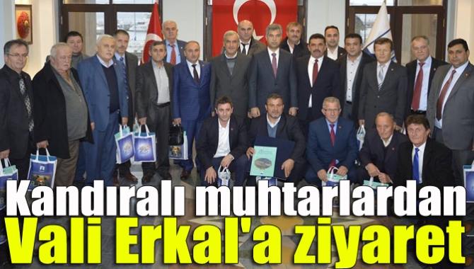 Yeni Kandıra Muhtarlar Derneği başkanı Musa Yener ve Dernek üyeleri