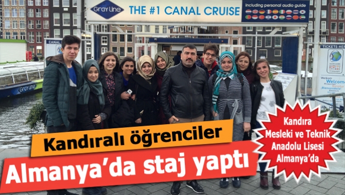 Kandıra Mesleki ve Teknik Anadolu Lisesi öğrencileri staj çalışmalarına Almanya’da
