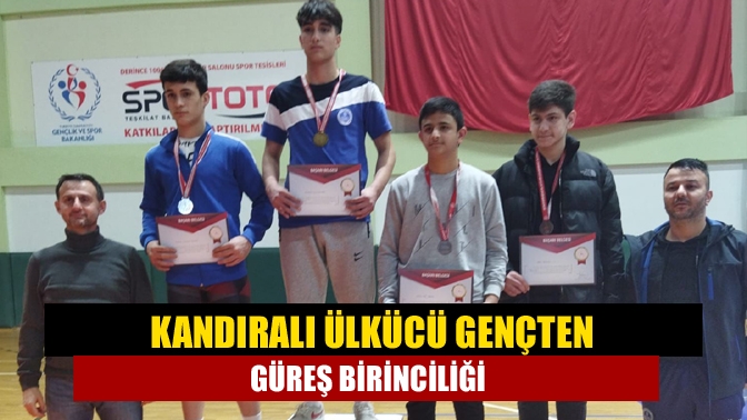 Kandıra Ülkü Ocakları mensubu Boran Elmas, önceki gün düzenlenen güreş