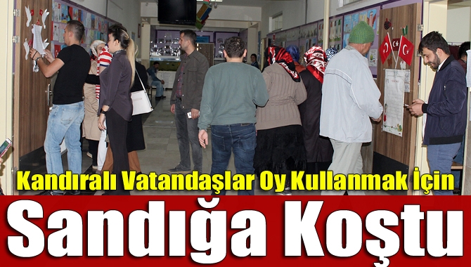Anayasa değişikliğine ilişkin halk oylaması için Kandıralı vatandaşlar sabahın erken