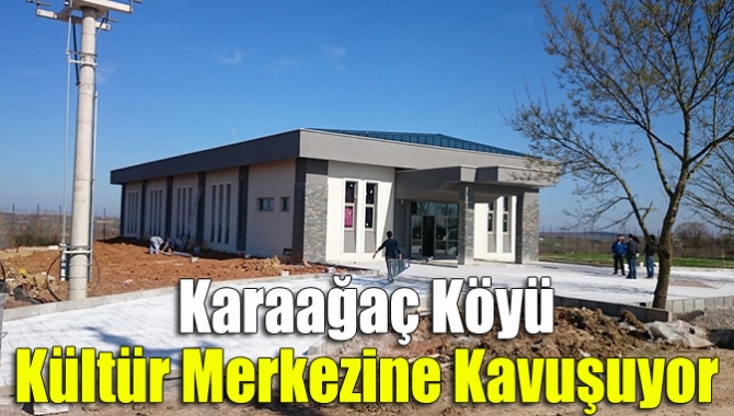 Büyükşehir Belediyesi’nin Kandıra Karaağaç Köyü’ne yaptığı Kültür Merkezi’nin inşasında sona