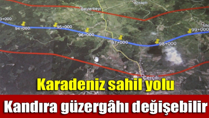 Karadeniz sahil yolunun Kandıra güzergâhı hakkında Kandıralı vatandaşlara bilgi veren