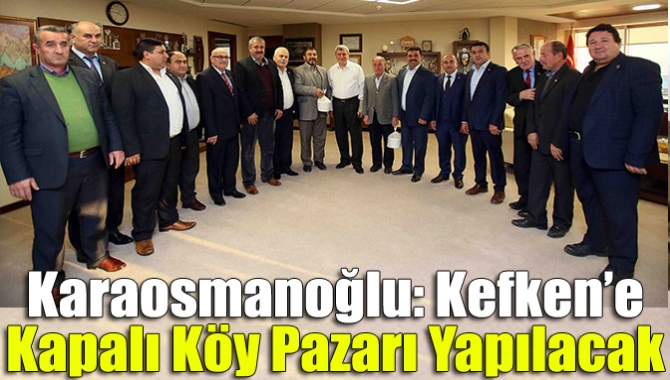 Kocaeli Büyükşehir Belediye Başkanı İbrahim Karaosmanoğlu, Kandıra Muhtarlar Derneğiyle bir