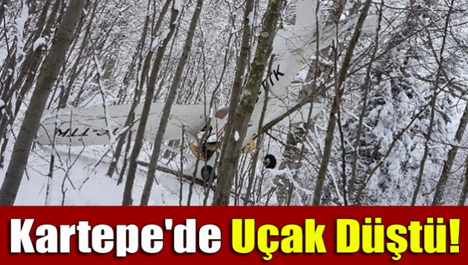 Kocaeli’nin Kartepe ilçesinde, Kuzu yayla mevkiinde 2 kişilik eğitim uçağı