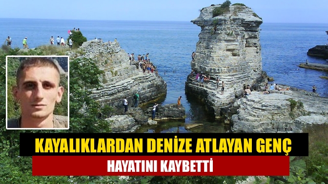Kandıra Kerpe Kartalkayalardan denize atlayış yapan 22 yaşındaki genç, yapılan