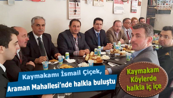 Kandıra Kaymakamı İsmail Çiçek, birim müdürleri ile birlikte Araman Mahallesi’ne
