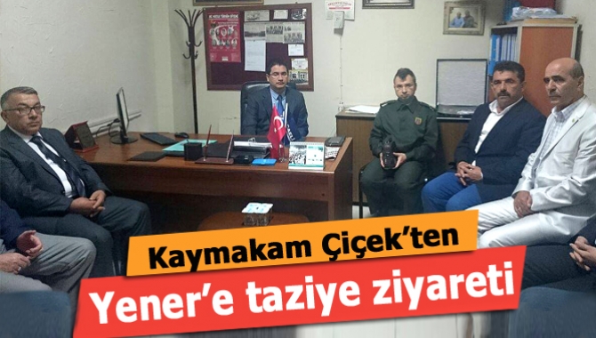 Kandıra Kaymakamı İsmail Çiçek, önceki gün babasını kaybeden Yeni Kandıra