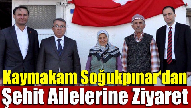 Kandıra Kaymakamı Mehmet Soğukpınar, şehit ailelerini ziyaret etti.