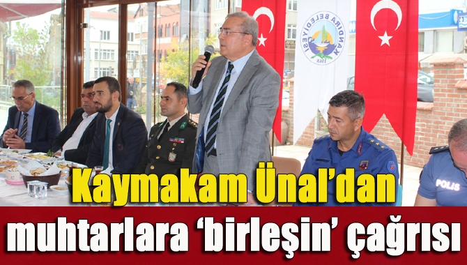 Kandıra Kaymakamı Mehmet Ünal, 19 Ekim Muhtarlar günü münasebetiyle düzenlenen
