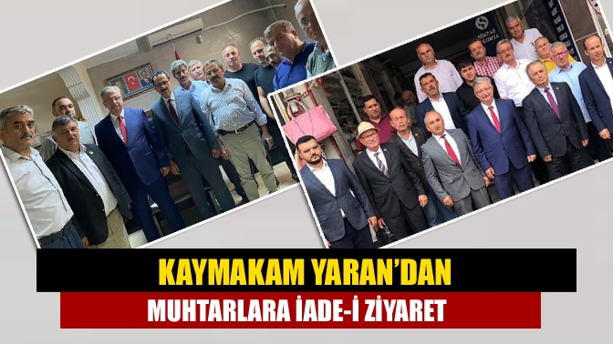 Kandıra Kaymakamı Ömer Lütfi Yaran, göreve başladığında kendisine hoş geldin