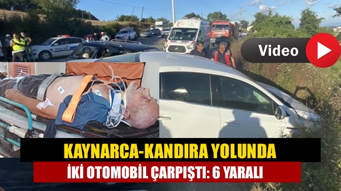 Kaynarca-Kandıra Yolu Kefken ayrımında  iki otomobilin çarpışması neticesinde meydana