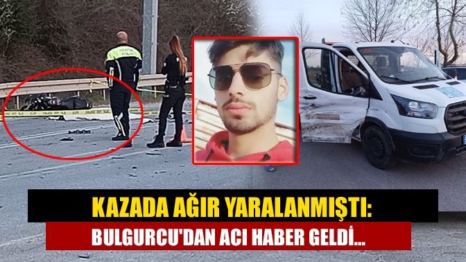Kandıra İzmit yolunda kamyonet ile motosikletin çarpışması sonucu meydana gelen
