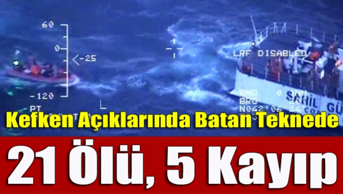 Kefken açıklarında içerisinde göçmenlerin bulunduğu bir balıkçı teknesinin batması sonucu