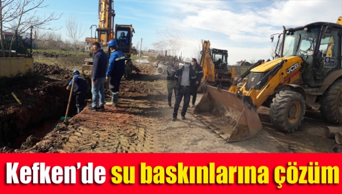 İSU Kandıra Şube Müdürlüğü, Kefken’in Mithatpaşa Mahallesi’nde aşırı yağışlardan kaynaklanan