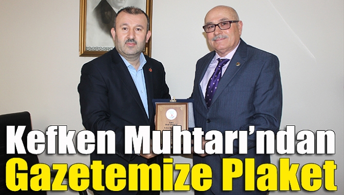 Kefken Mahalle Muhtarı Zeynel Abidin Ekrem, gazetemiz Kandıra Temsilciliği’ne teşekkür