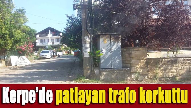 Kandıra’nın Kerpe sahilinde bu sabah saatlerinde patlayan trafo, vatandaşlara korku