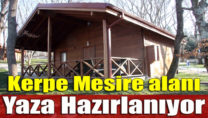 Büyükşehir tarafından Kandıra Kerpe’de oluşturulan bungalovlu mesire alanında son çalışmalar