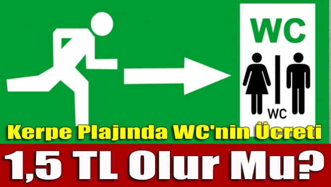 Kerpe plajında bulunan WC’nin ücretine zam gelmesine tepki gösteren Kerpe