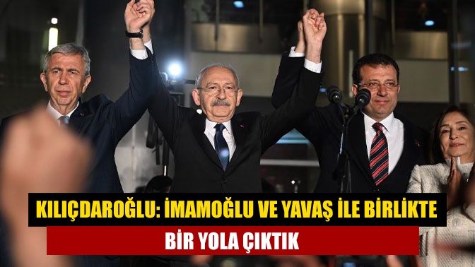 Millet İttifakı'nın Cumhurbaşkanı adayı CHP Genel Başkanı Kemal Kılıçdaroğlu, "bugün