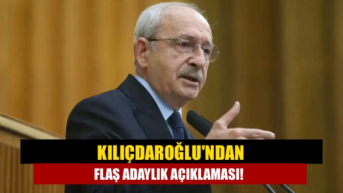 CHP'nin eski genel başkanı Kemal Kılıçdaroğlu, pazar günkü kurultayda aday