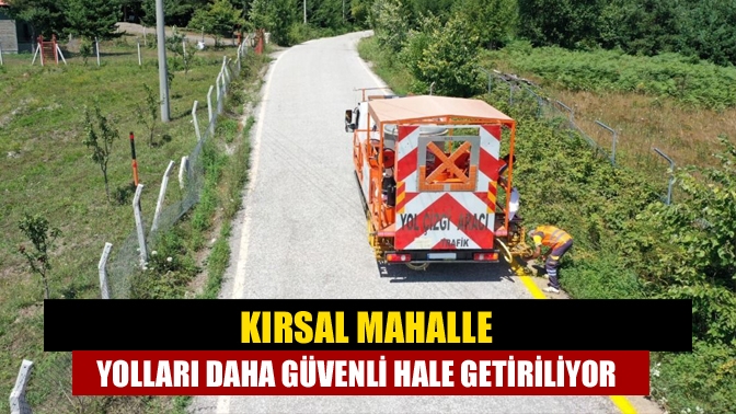 Büyükşehir kendi kurduğu yol çizgi ekibiyle köy ve grup yollarında