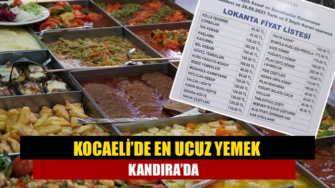 Kocaeli’de geçtiğimiz haftalarda lokantalarla ilgili açıklanan yüzde 100 zamlı fiyat