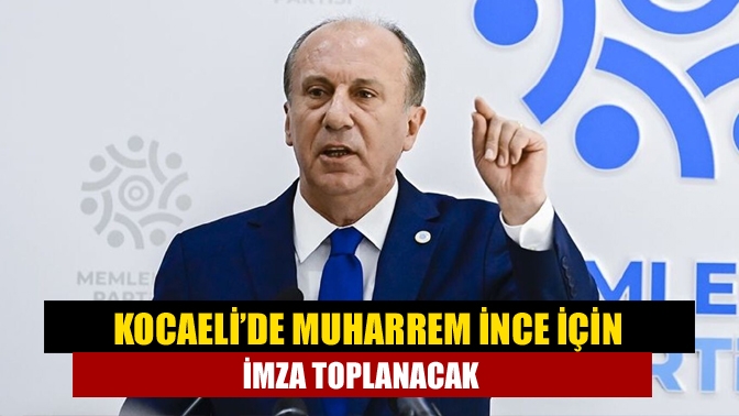 Memleket Partisi Genel Başkanı Muharrem İnce’nin Cumhurbaşkanı adayı olabilmesi için
