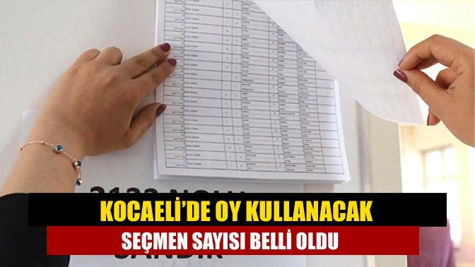 28’inci Dönem Milletvekili Genel ve Cumhurbaşkanlığı Seçimlerinde Kocaeli’de oy kullanacak