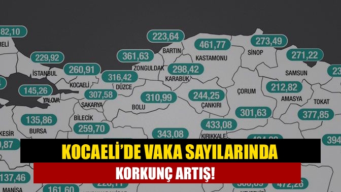 Sağlık Bakanı Fahrettin Koca, 'İllere Göre Haftalık Vaka Sayısı' haritasını