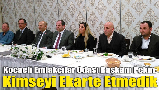 Kocaeli Emlakçılar Odası Başkanı Ahmet Pekin, emlakçıların oda çatısı altına