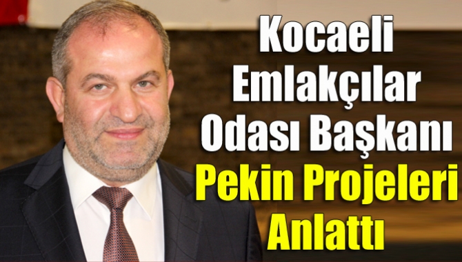 Kocaeli Emlakçılar Odası Başkanı Ahmet Pekin oda çalışmaları hakkında açıklamalarda