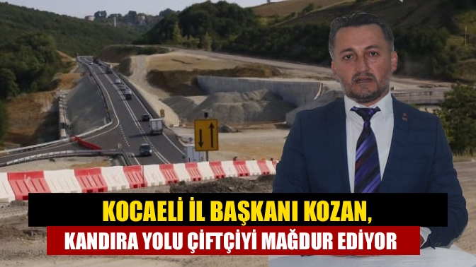 Ulaştırma Bakanlığı tarafından yapımı devam eden yeni Kandıra yolunun çiftçiyi