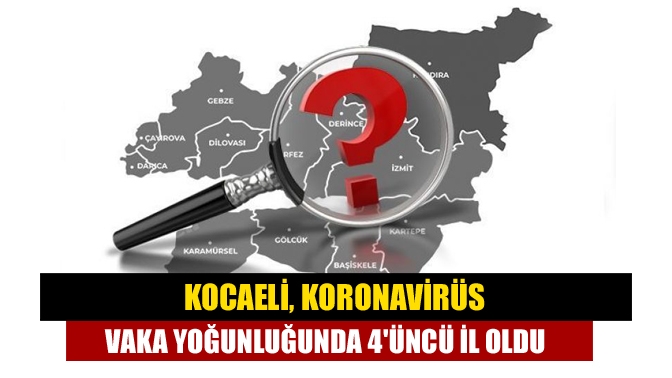Sağlık Bakanı Fahrettin Koca’nın açıkladığı haftalık vaka haritasında Kocaeli, en