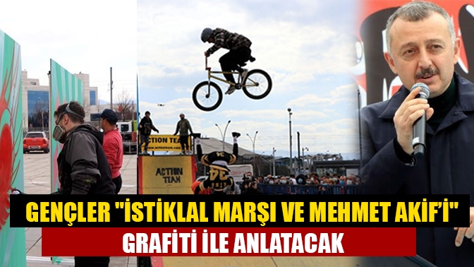 Kocaeli'de düzenlenen "İstiklal Marşı ve Mehmet Akif" temalı grafiti yarışmasında