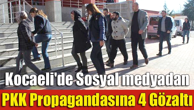 Kocaeli'de sosyal medya üzerinden bölücü terör örgütünün propagandasını yaptıkları iddiasıyla