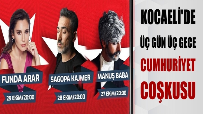 Büyükşehir’in Kocaeli Cumhuriyet ve Gençlik Festivali ile Cumhuriyet Bayramı’nın 98.