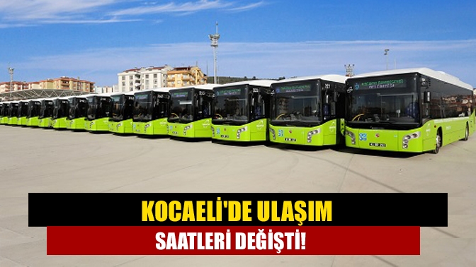 Kocaeli'de 11 Eylül Pazartesi günü itibariyle otobüs ve tramvaylarda kış