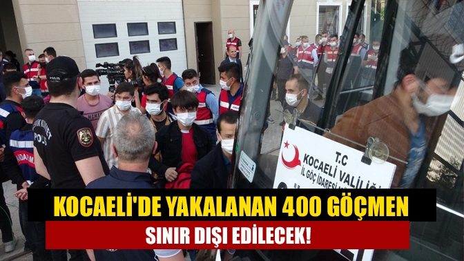 Kocaeli'de polis ve jandarma ekipleri tarafından yakalanan 400 Afganistan uyruklu