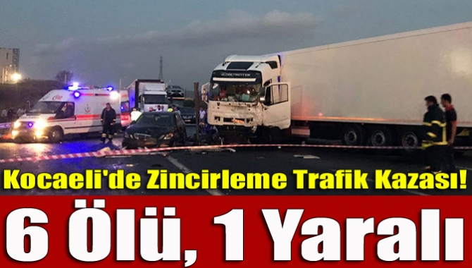 Gebze İlçesi'nde, TEM Otoyolu Muallimköy mevkiinde sürücüsünün kontrolünden çıkan TIR,