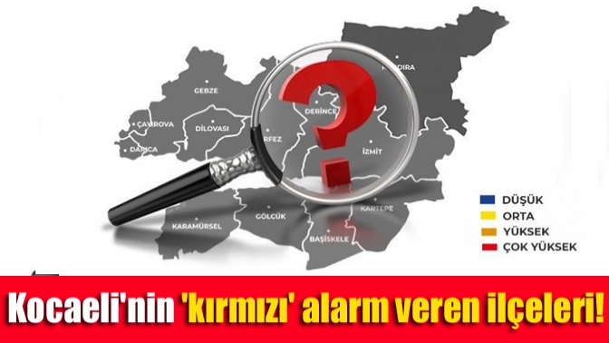 Her dört vakadan birinin mutant virüs olduğu Kocaeli'de ilçelerin renk