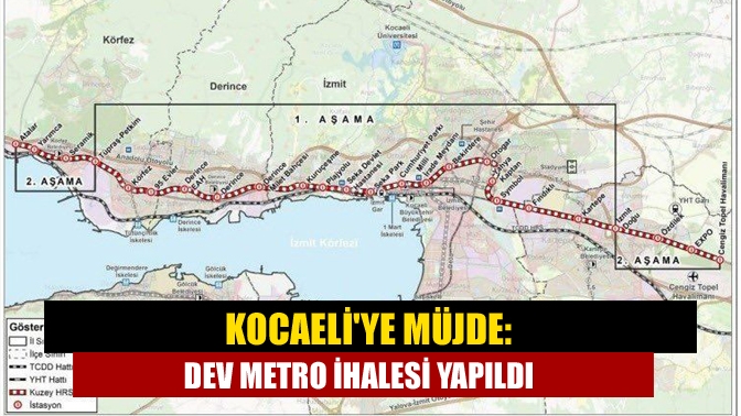 Kocaeli’nin en büyük ulaşım projelerinden, Körfez ile Kartepe arasında yapılacak