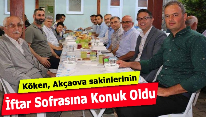 Kandıra Belediye Başkanı Ünal Köken, Akçaova Mahalle sakinlerinin düzenlediği iftar