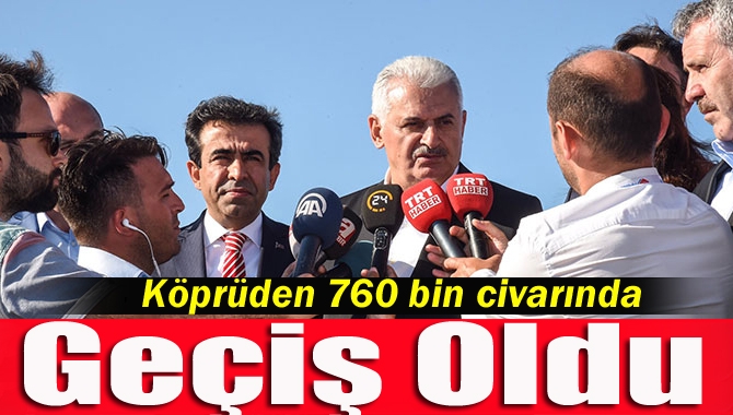 Başbakan Binali Yıldırım, Osmangazi Köprüsü üzerinde basın mensuplarına açıklamalarda bulundu.