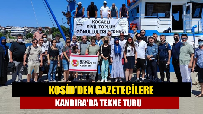 Pandemi sürecinde yoğun tempoda çalışan Gazeteciler yorgunluklarını Kandıra’da düzenlenen tekne