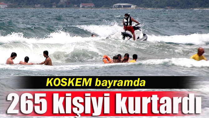 Kocaeli İtfaiyesi KOSKEM, bayram tatili boyunca Kocaeli sahillerinde 265 vatandaşı