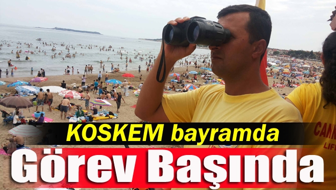 Kocaeli İtfaiyesi KOSKEM, boğulma olaylarına karşı Kocaeli sahillerinde bayram boyunca