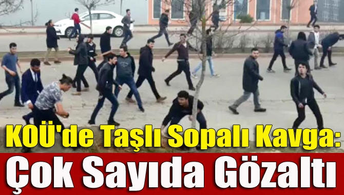 Kocaeli Üniversitesi'nde karşıt görüşlü iki grup birbirine girdi, çok sayıda