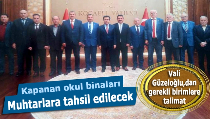 Kocaeli Valisi Hasan Basri Güzeloğlu’nu makamında ziyaret eden Kandıra Muhtarlar
