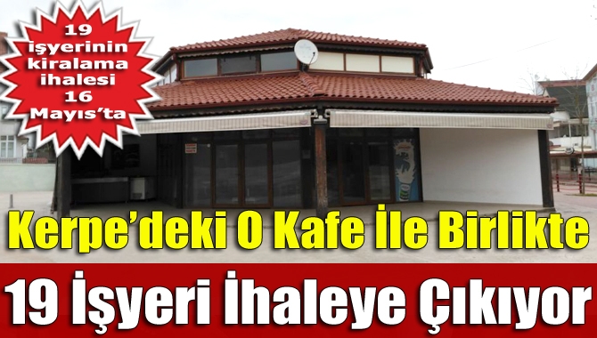 Kandıra Belediyesi tarafından 6 aylığına kiraya verilecek olan Kumsal Kafe