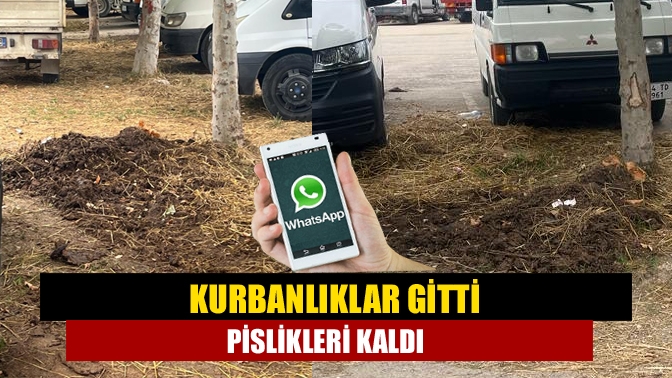 Kurban satıcıları çadırlarını topladı ancak geriye hayvan dışkıları kaldı. Çevredeki
